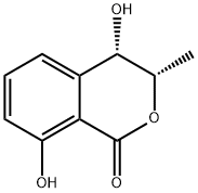 (3S,4S)-3,4-Dihydro-4,8-dihydroxy-3-methyl-1H-2-benzopyran-1-one Struktur