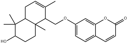(+)-7-[(1,4,4a,5,6,7,8,8a-Octahydro-6-hydroxy-2,5,5,8a-tetramethylnaphthalen-1-yl)methoxy]-2H-1-benzopyran-2-one|