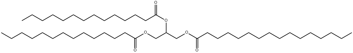 1,2-ditetradecanoyl-3-hexadecanoyl-rac-glycerol 结构式