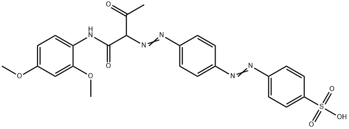4-[[4-[[1-[[(2,4-dimethoxyphenyl)amino]carbonyl]-2-oxopropyl]azo]phenyl]azo]benzenesulphonic acid 结构式