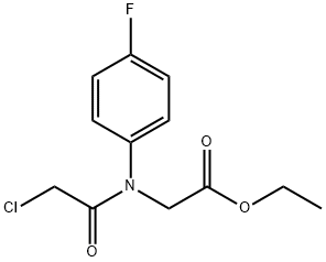 N-(2-氯乙酰基)-N-(4-氟苯基)甘氨酸乙酯 结构式