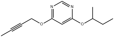 Pyrimidine, 4-(2-butynyloxy)-6-(1-methylpropoxy)- (9CI) 结构式