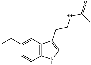 Acetamide, N-[2-(5-ethyl-1H-indol-3-yl)ethyl]- (9CI) 结构式