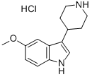 5-甲氧基-3-(哌啶-4-基)-1H-吲哚盐酸盐 结构式