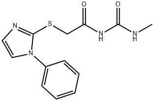 1-Methyl-3-[[(1-phenyl-1H-imidazol-2-yl)thio]acetyl]urea Structure