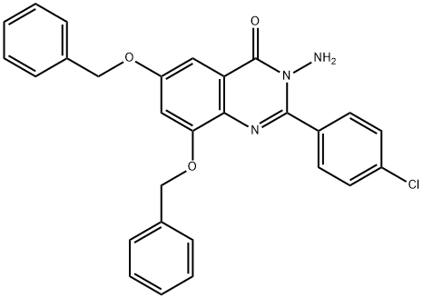 4(3H)-Quinazolinone,  3-amino-2-(4-chlorophenyl)-6,8-bis(phenylmethoxy)- Structure