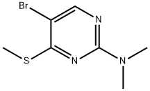 5-ブロモ-N,N-ジメチル-4-メチルチオ-2-ピリミジンアミン 化学構造式