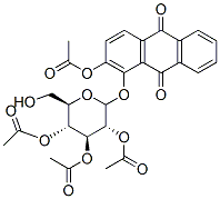 1-Hydroxy-2-(2-O,3-O,4-O,6-O-tetraacetyl-β-D-glucopyranosyloxy)-9,10-anthracenedione 结构式