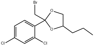 2-溴甲基-2-(2,4-二氯苯基)-4-丙基-1,3-二氧戊环 结构式