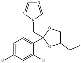 1-[[2-(2,4-ジクロロフェニル)-4-エチル-1,3-ジオキソラン-2-イル]メチル]-1H-1,2,4-トリアゾール 化学構造式