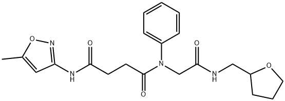 Butanediamide, N-(5-methyl-3-isoxazolyl)-N-[2-oxo-2-[[(tetrahydro-2-furanyl)methyl]amino]ethyl]-N-phenyl- (9CI) 结构式