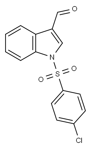 1-[(4-CHLOROPHENYL)SULFONYL]INDOLE-3-CARBALDEHYDE 结构式