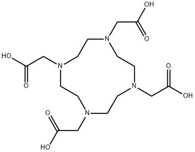 1,4,7,10-四氮杂环十二烷-1,4,7,10-四乙酸(DOTA), 60239-18-1, 结构式
