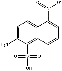 2-アミノ-5-ニトロ-1-ナフタレンスルホン酸 化学構造式