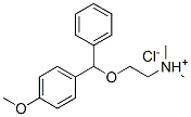 2-[(p-methoxy-.alpha.-phenylbenzyl)oxy]ethyl(dimethyl)ammonium chloride Structure