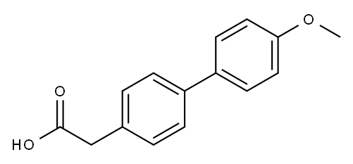 4'-甲氧基-4-联苯乙酸 结构式