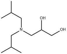 3-[ビス(2-メチルプロピル)アミノ]-1,2-プロパンジオール 化学構造式