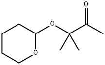 3-メチル-3-[(テトラヒドロ-2H-ピラン-2-イル)オキシ]-2-ブタノン 化学構造式