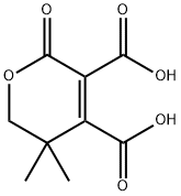 5,6-ジヒドロ-5,5-ジメチル-2-オキソ-2H-ピラン-3,4-ジカルボン酸 化学構造式