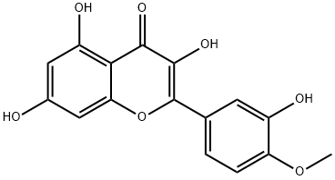 4'-メトキシ-3,3',5,7-テトラヒドロキシフラボン 化学構造式