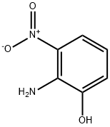 2-アミノ-3-ニトロフェノール 化学構造式