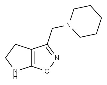 4H-Pyrrolo[3,2-d]isoxazole,5,6-dihydro-3-(1-piperidinylmethyl)-(9CI) 结构式