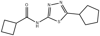 Cyclobutanecarboxamide, N-(5-cyclopentyl-1,3,4-thiadiazol-2-yl)- (9CI) 结构式
