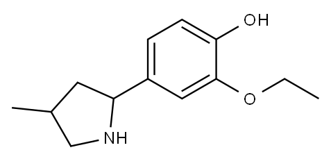 Phenol, 2-ethoxy-4-(4-methyl-2-pyrrolidinyl)- (9CI) 结构式