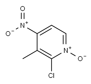 2-クロロ-3-メチル-4-ニトロピリジン1-オキシド 化学構造式