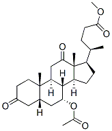methyl (5beta,7alpha)-7-acetoxy-3,12-dioxocholan-24-oate Struktur