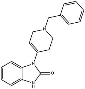 1-(1-ベンジル-1,2,3,6-テトラヒドロピリジン-4-イル)-1H-ベンゾイミダゾール-2(3H)-オン 化学構造式