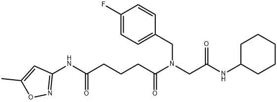 Pentanediamide, N-[2-(cyclohexylamino)-2-oxoethyl]-N-[(4-fluorophenyl)methyl]-N-(5-methyl-3-isoxazolyl)- (9CI) 结构式
