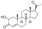 2-hydroxy-4-pregnene-3,20-dione Struktur