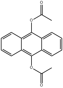 Diacetic acid 9,10-anthracenediyl ester Struktur