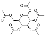 ペンタ-O-アセチル-α-D-グルコピラノース 化学構造式