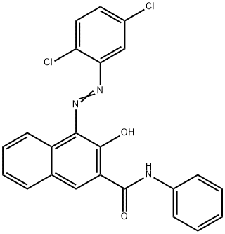 3-ヒドロキシ-4-[(2,5-ジクロロフェニル)アゾ]-N-フェニルナフタレン-2-カルボアミド 化学構造式