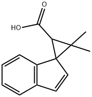 3,3-dimethylspiro[cyclopropane-1,1'-[1H]indene]-2-carboxylic acid 结构式