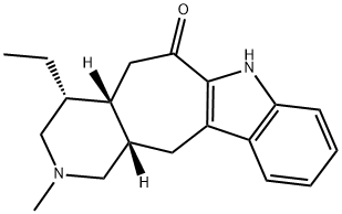 (4R)-4α-エチル-1,3,4,4aβ,5,7,12,12aβ-オクタヒドロ-2-メチルピリド[3',4':4,5]シクロヘプタ[1,2-b]インドール-6(2H)-オン 化学構造式