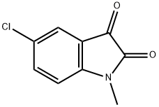 1-メチル-5-クロロ-1H-インドール-2,3-ジオン 化学構造式