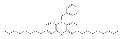 3,7-Dioctyl-10-(phenylmethyl)-10H-phenothiazine Struktur