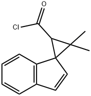 3,3-ジメチルスピロ[シクロプロパン-1,1'-[1H]インデン]-2-カルボン酸クロリド 化学構造式