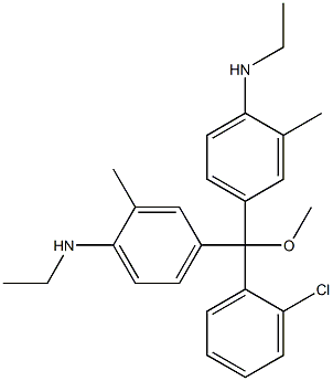 4,4'-[(2-クロロフェニル)メトキシメチレン]ビス(N-エチル-2-メチルベンゼンアミン) 化学構造式