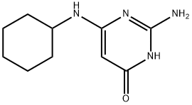2-amino-6-(cyclohexylamino)-1H-pyrimidin-4-one Struktur