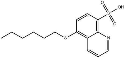 8-Quinolinesulfonic  acid,  5-(hexylthio)- Struktur