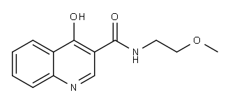 3-Quinolinecarboxamide,4-hydroxy-N-(2-methoxyethyl)-(9CI) 结构式