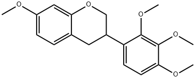 3,4-Dihydro-7-methoxy-3-(2,3,4-trimethoxyphenyl)-2H-1-benzopyran Struktur