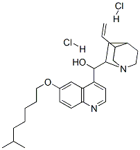(8alpha,9R)-10,11-dihydro-6'-[(6-methylheptyl)oxy]cinchonan-9-ol dihydrochloride 结构式