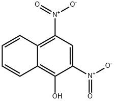2,4-ジニトロ-1-ナフトール 化学構造式