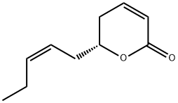 (R)-5,6-Dihydro-6-[(Z)-2-pentenyl]-2H-pyran-2-one 结构式