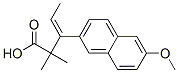 beta-ethylidene-6-methoxy-alpha,alpha-dimethylnaphthalene-2-propionic acid Struktur
